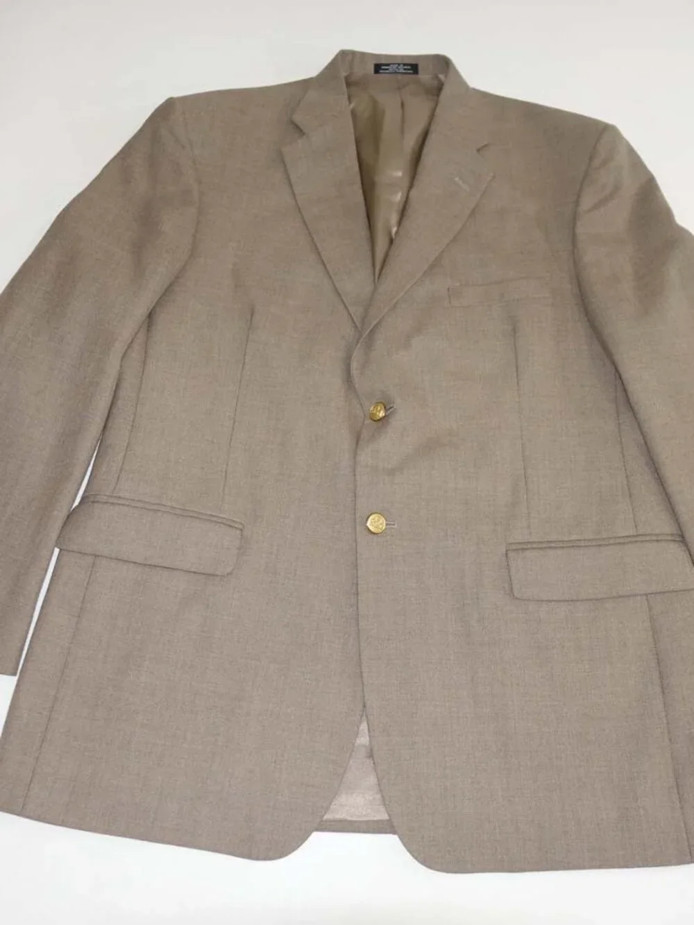 Stafford Men's Blazer Size 44 Long Brown Wool Blend 2 Button Coat Jacket 44L